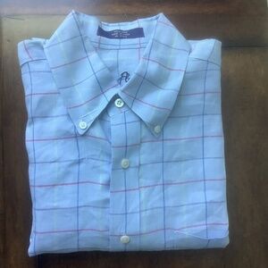 Alan Flusser Men's Linen Shirt Size Medium
